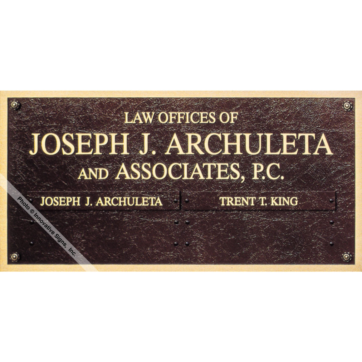 Forstyrret andrageren Messing Law Office Sign - Archuleta Style 24875 Cast Bronze Plaque - Law Office  Signs