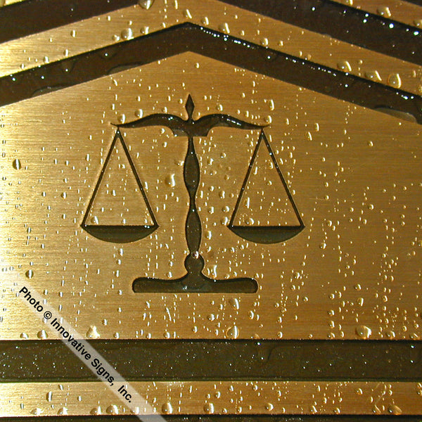 Pansler Style 23956 Cast Bronze Law Office Sign / Plaque