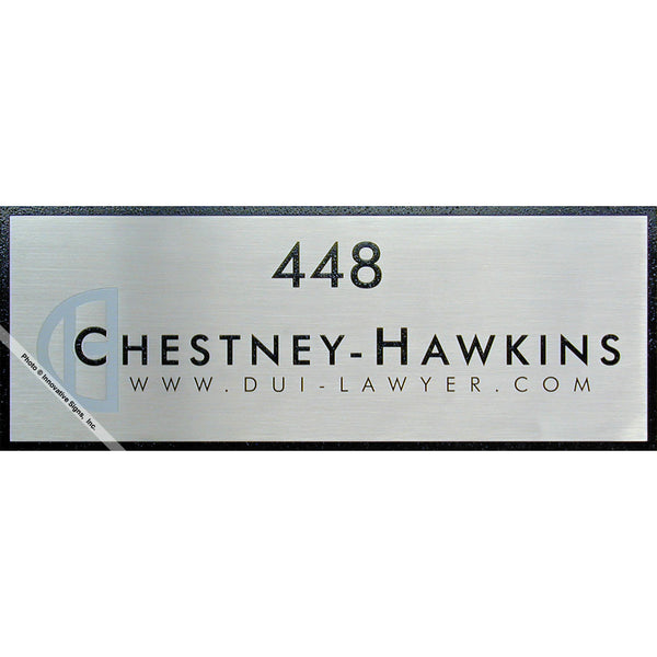 Chestney Style 26383 Machine Engraved Aluminum Law Office Sign / Plaque