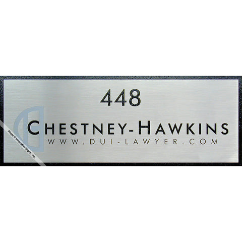 Chestney Style 26383 Machine Engraved Aluminum Law Office Sign / Plaque