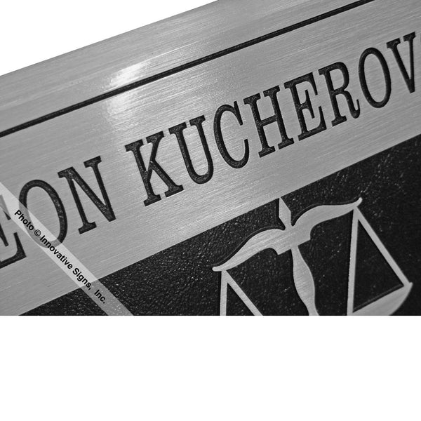 Kucherovsky Style 26617 Cast Aluminum Law Office Sign / Plaque
